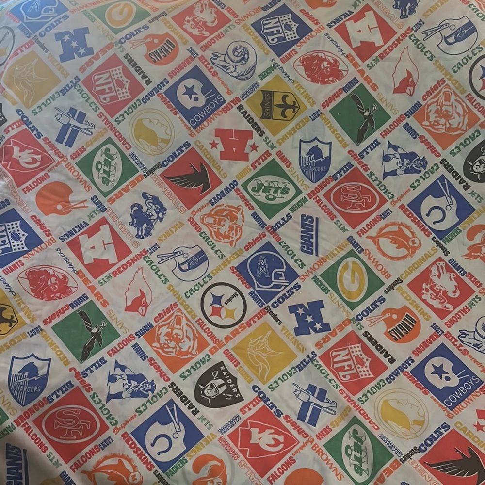 Vintage 1970s NFL Full Flat Sheet (as is)